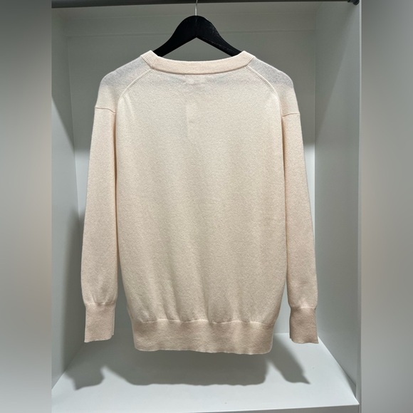 J crew Cashmere relaxed crewneck sweater heather muslin NEW $188 CB905 size XS - Picture 8 of 12
